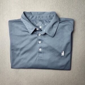 Johnnie-O Polo Shirt Mens Large Blue Prep-Formance Golf Moisture Wicking Stretch